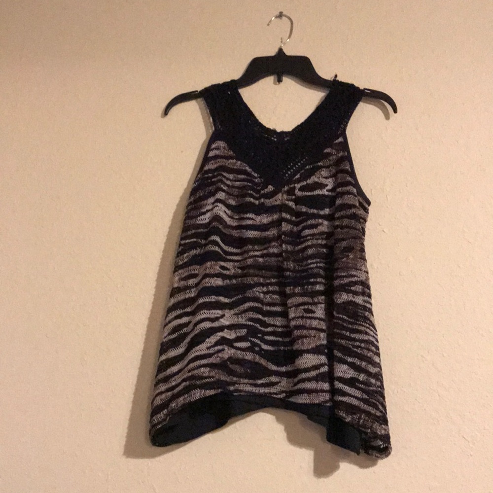 Top with black crochet at the top